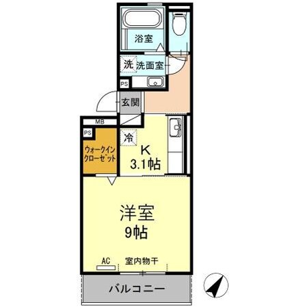 フローラ島間の物件間取画像